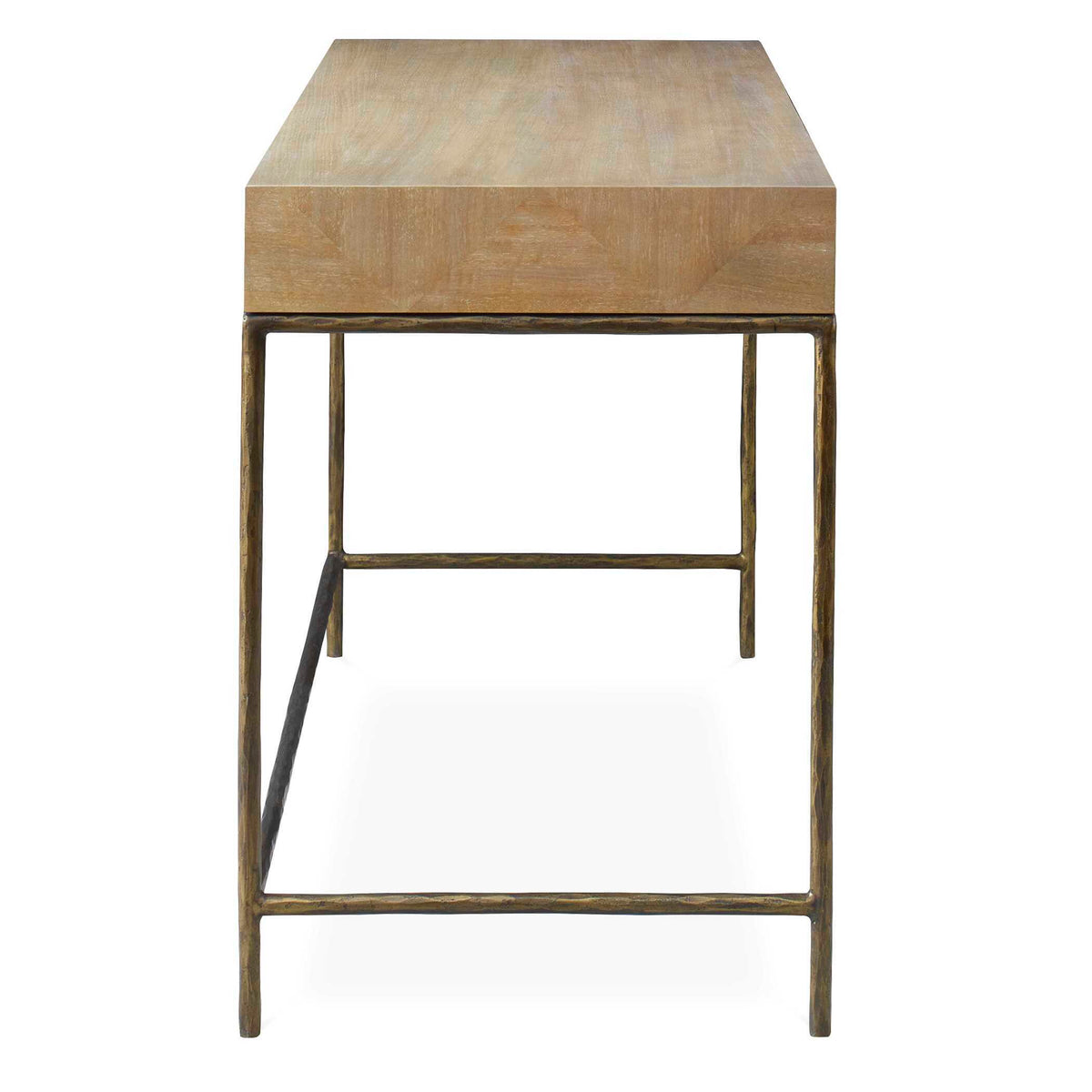 Aristotle Natural Wood Modern Desk - Light Brown by Uttermost - View 6