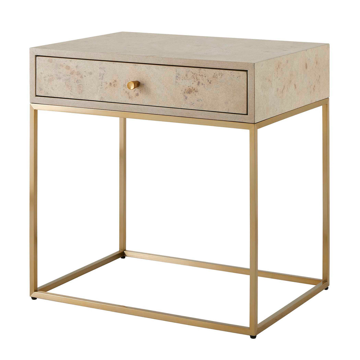 Pembrook Side Table Light Washed / Brass - Beige / Gold by Uttermost - View 3