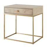 Pembrook Side Table Light Washed / Brass - Beige / Gold by Uttermost - View 3