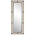 Melville Iron & Rope Tall Mirror - Silver / Light Brown by Uttermost - View 1
