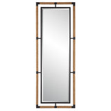 Melville Iron & Rope Tall Mirror - Silver / Light Brown by Uttermost - View 1
