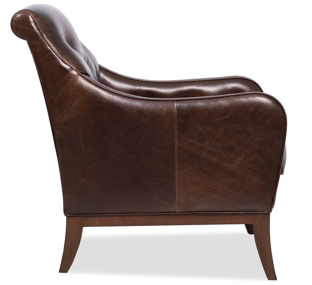 Belvedere Tufted Lounge Chair - Dark Brown by Hooker Furniture - View 3