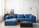 4 - Piece Upholstered Sectional Sofa in Blue - W876S00084 - image - 8