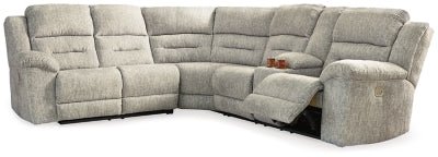 Ashley Pewter Family Den 51802S2 3 - Piece Power Reclining Sectional - Chenille - 51802S2 - Home Elegance USA - 1