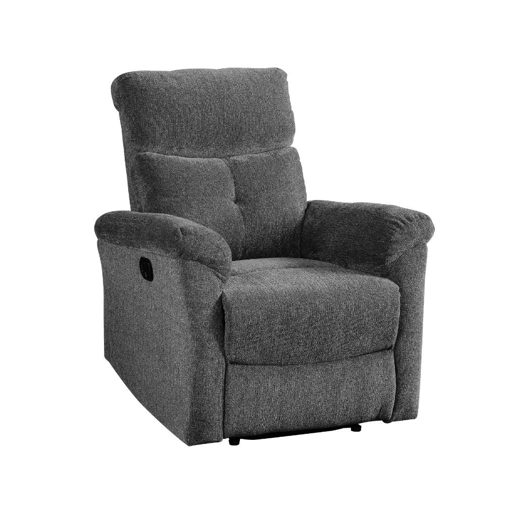 Acme - Treyton Motion Recliner 51817 Gray Chenille