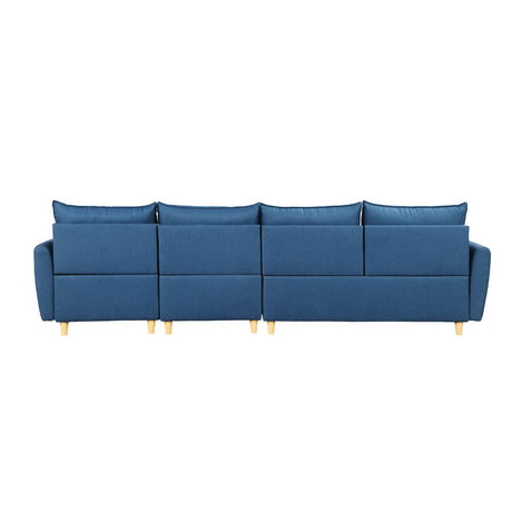 Acme - Marcin Reversible Sectional Sofa 51820 Blue Fabric