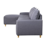 Acme - Marcin Reversible Sectional Sofa 51830 Gray Fabric