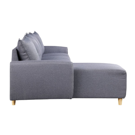 Acme - Marcin Reversible Sectional Sofa 51830 Gray Fabric