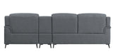 Acme - Walcher Sectional Sofa 51900 Gray Linen