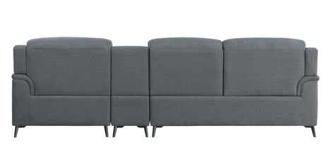 Acme - Walcher Sectional Sofa 51900 Gray Linen