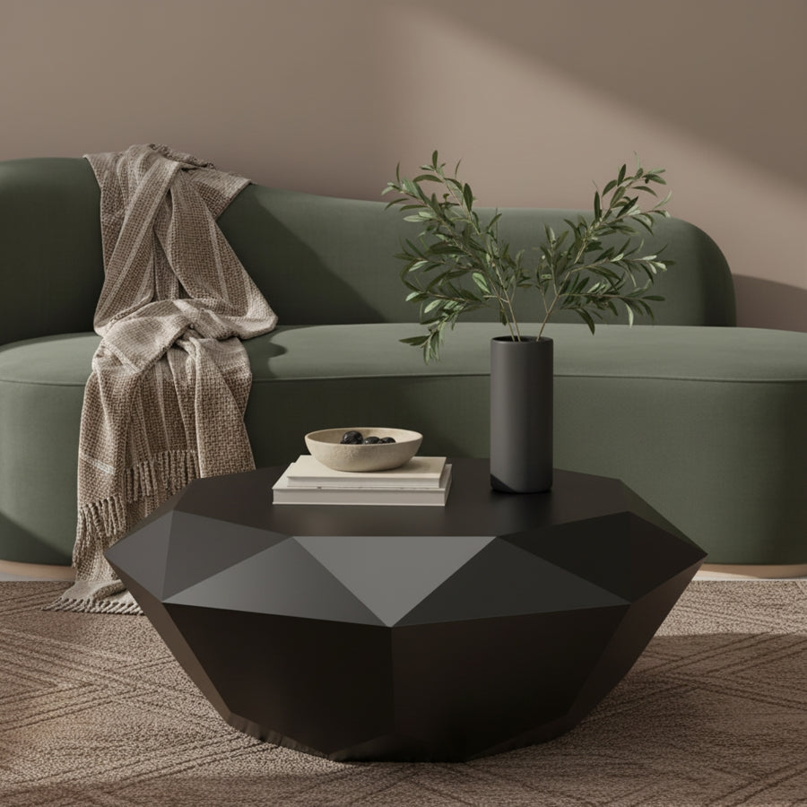 Gemma 3 Piece Occasional Table Set In Matte Black - 222Black-3Set | Meridian - sold by Home Elegance USA