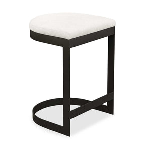 Maude Outdoor Counter Stool - White / Black by Uttermost - View 1