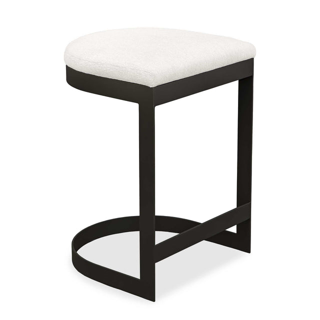 Maude Outdoor Counter Stool - White / Black by Uttermost - View 1