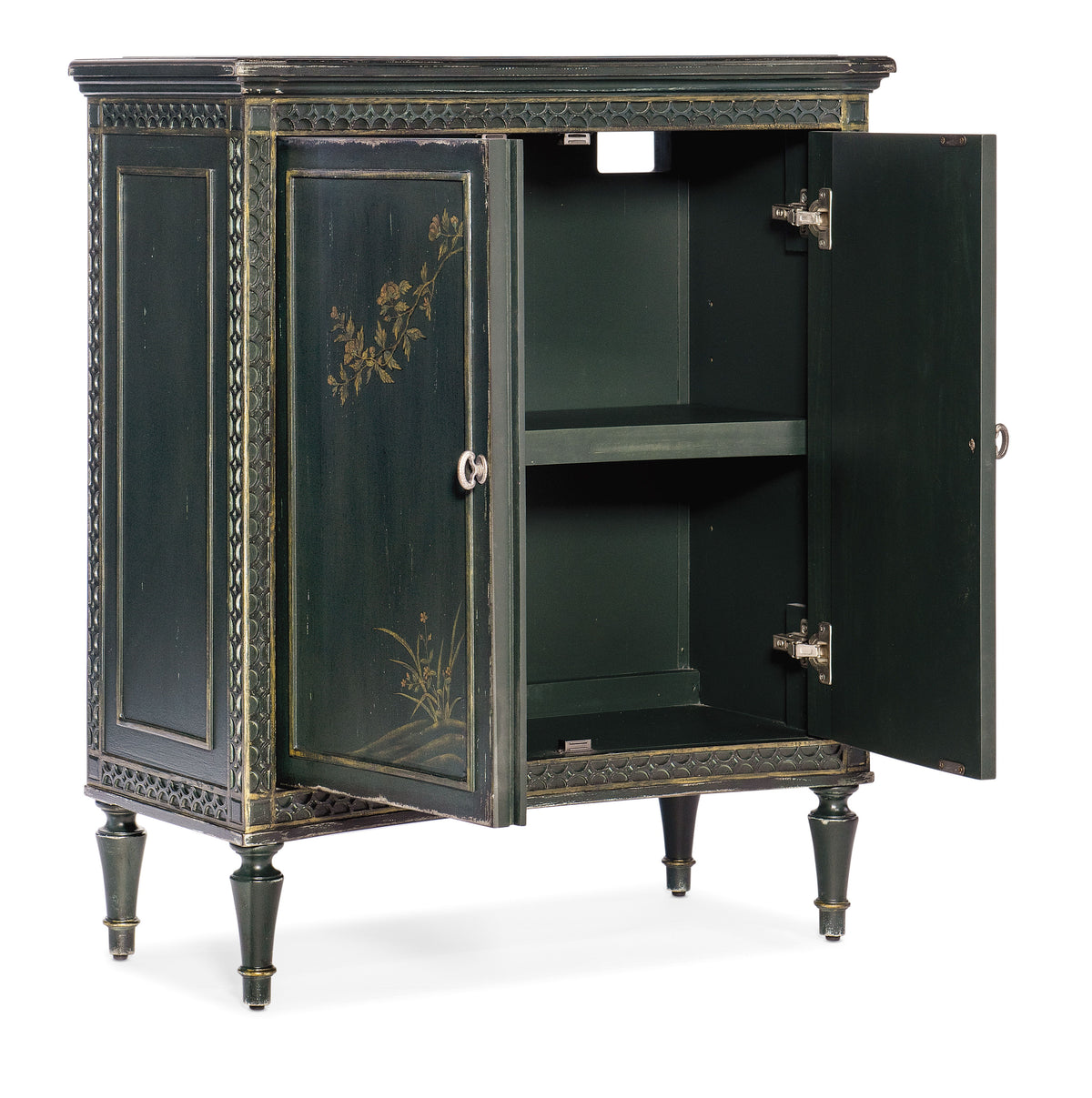 Charleston Two-Door Accent Chest - Dark Green by Hooker Furniture - View 6