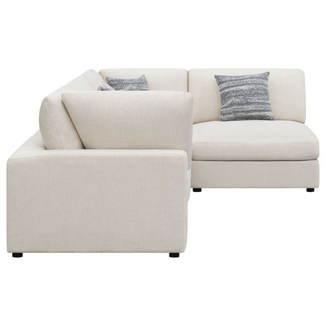 Rhette Beige 4-piece Upholstered Sectional with Reversible Cushions - sold by Home Elegance USA
