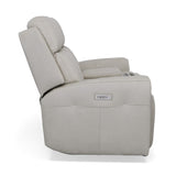 Barnett Power Reclining Loveseat With Console, Power Headrests & Lumbar - Timber | Flexsteel