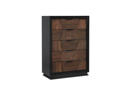 Houston Traditional Style King 5 Piece Bedroom Set in Walnut - sold by Home Elegance USA
