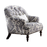 Acme - Saira Chair W/Pillow 52062 Pattern Fabric