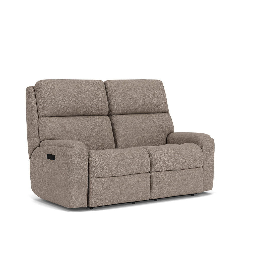 Rio Transitional Fabric Reclining Loveseat | Flexsteel