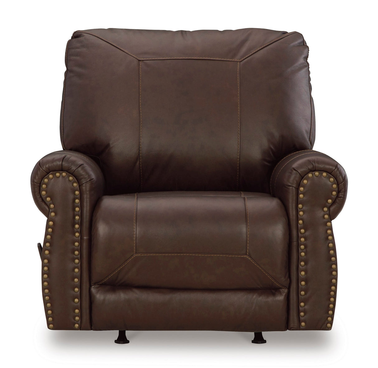 Ashley Dark Brown Colleton Rocker Recliner - Leather | Home Elegance USA