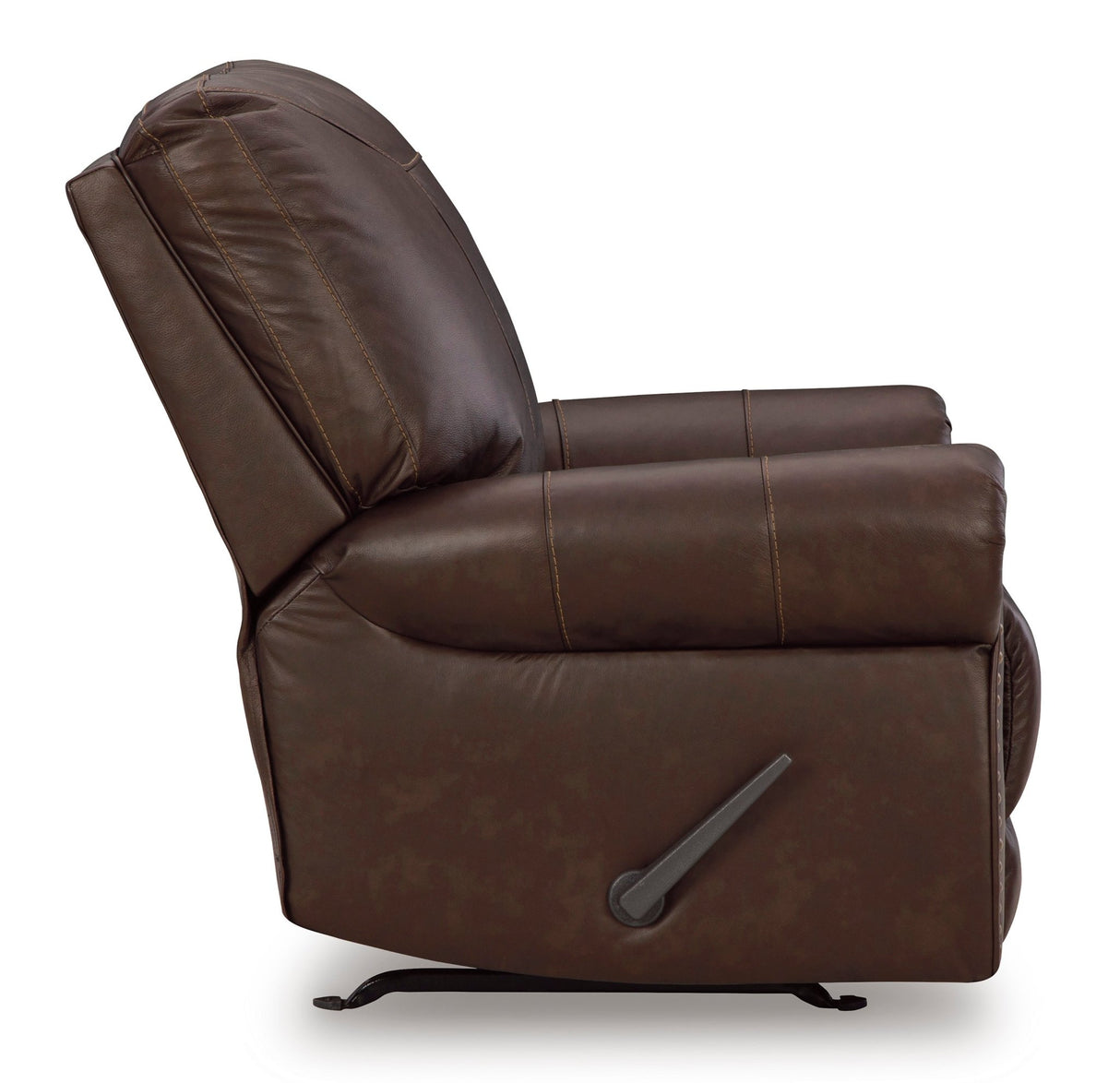 Ashley Dark Brown Colleton Rocker Recliner - Leather | Home Elegance USA