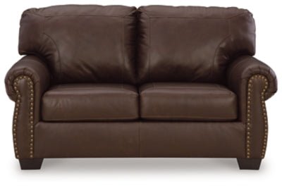 Ashley Dark Brown Colleton Loveseat - Leather - 5210735 - Home Elegance USA - 1