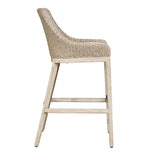 Paloma Outdoor Wicker Bar Stool Gray / White - Light Brown / White by Uttermost - View 5