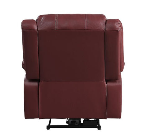 Acme - Zuriel Power Motion Recliner W/USB 52153 Red Synthetic Leather