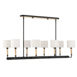 Franconia 8 Light Pendant - Black / White by Uttermost - View 5