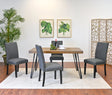 Amisos 5-Piece Dining Set, Hairpin Dining Table with 4 Chairs, 3 Color Options - sold by Home Elegance USA