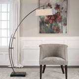 Calogero Arc Floor Lamp - Bronze / Beige by Uttermost - View 2