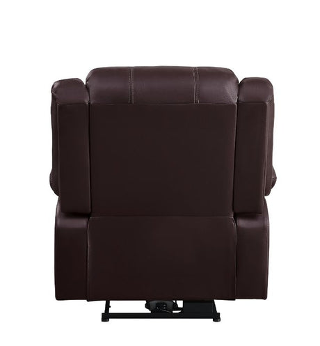 Acme - Zuriel Power Motion Recliner W/USB 52284 Brown Synthetic Leather