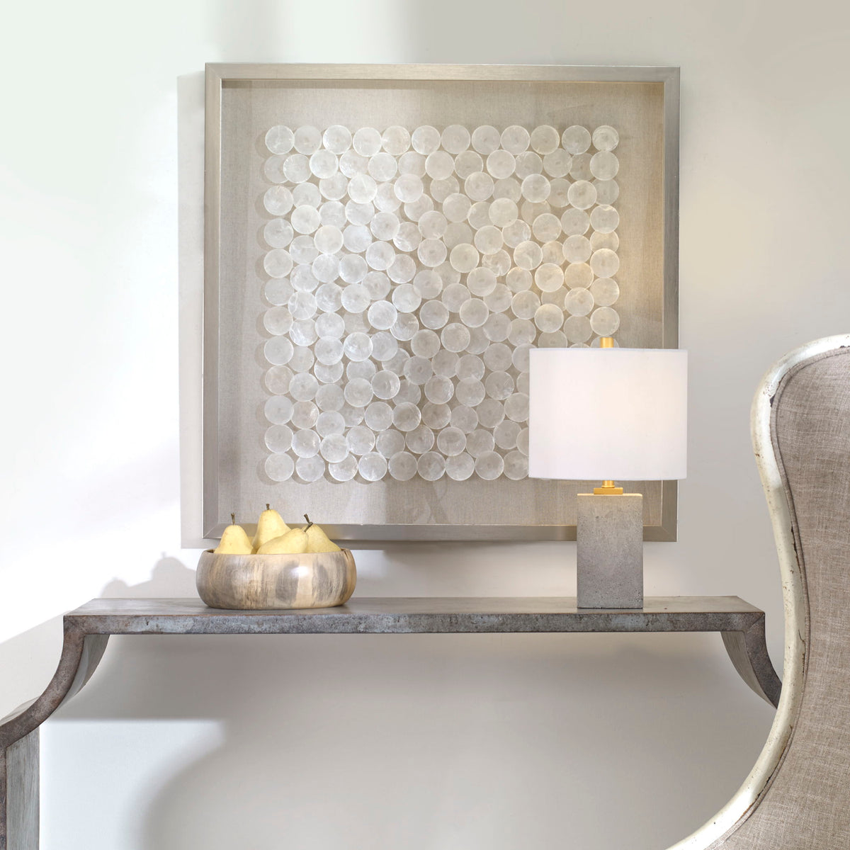 Roxas Capiz Shell Shadow Box - Silver by Uttermost - View 2