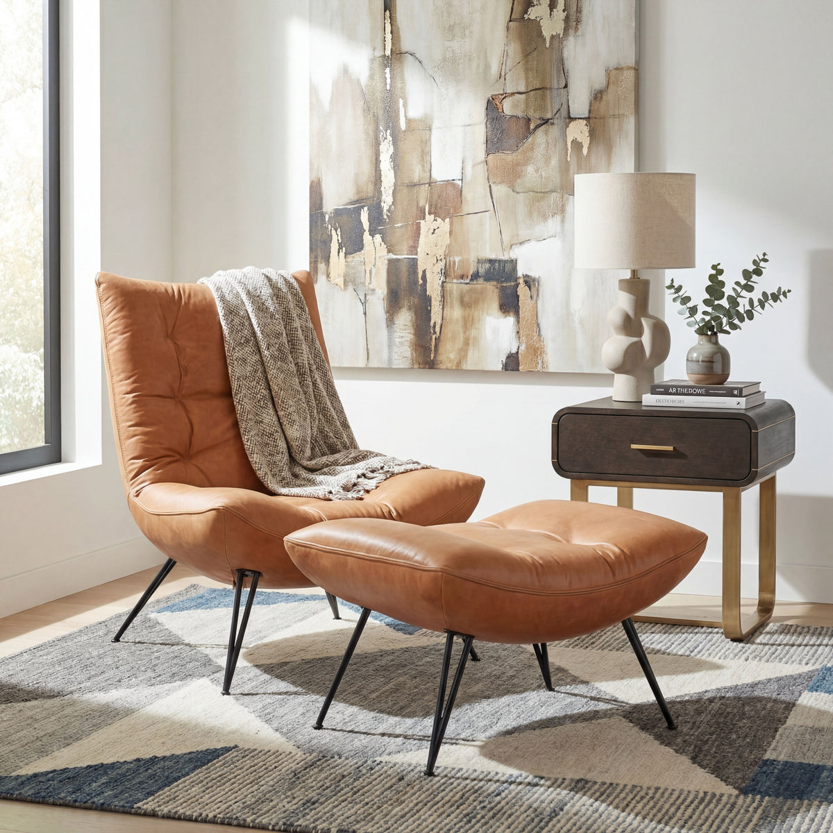 Kayne Ottoman - Light Brown by Hooker Furniture - View 3