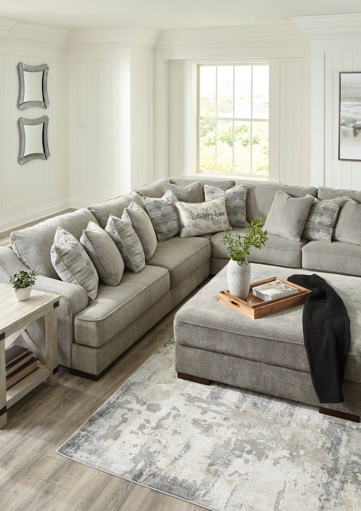 Ashley Smoke Bayless 52304S3 5 - Piece Sectional - Chenille | Home Elegance USA