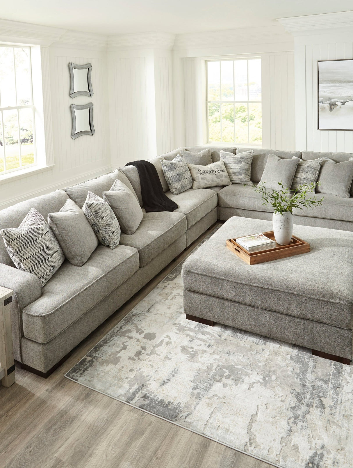 Ashley Smoke Bayless 52304S3 5 - Piece Sectional - Chenille - 52304S3 - Home Elegance USA - 4