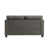 Acme - Laurissa Loveseat W/4 Pillows 52406 Light Charcoal Linen