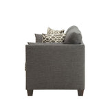 Acme - Laurissa Loveseat W/4 Pillows 52406 Light Charcoal Linen