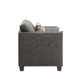 Acme - Laurissa Chair W/3 Pillows 52407 Light Charcoal Linen