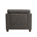 Acme - Laurissa Chair W/3 Pillows 52407 Light Charcoal Linen