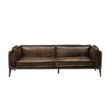 Acme - Porchester Sofa 52480 Distress Chocolate Top Grain Leather