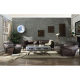 Acme - Porchester Sofa 52480 Distress Chocolate Top Grain Leather