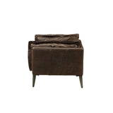 Acme - Porchester Chair 52482 Distress Chocolate Top Grain Leather