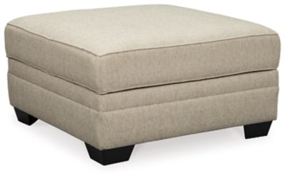 Ashley Bisque Luxora Ottoman With Storage - Chenille | Home Elegance USA