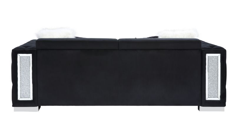 Acme - Trislar Sofa W/4 Pillows (Same Lv01397) 52525 Black Velvet