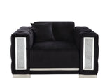 Acme - Trislar Chair W/Pillow (Same Lv01399) 52527 Black Velvet