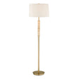 Verlaine Travertine Floor Lamp Brass,Gold - Beige by Uttermost - View 1