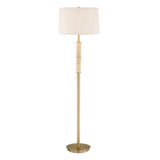 Verlaine Travertine Floor Lamp Brass,Gold - Beige by Uttermost - View 1
