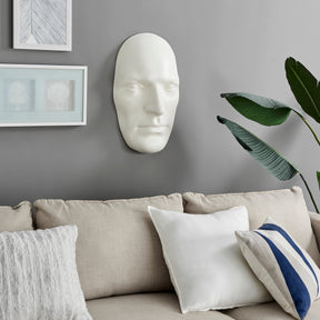 Sumerian Masculine Face // Matte White  | Finesse - sold by Home Elegance USA