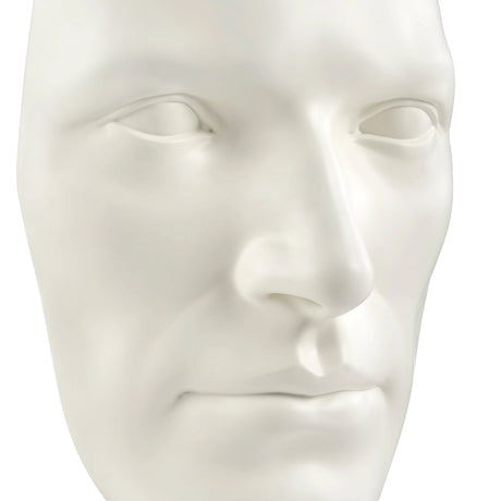 Sumerian Masculine Face // Matte White  | Finesse - sold by Home Elegance USA
